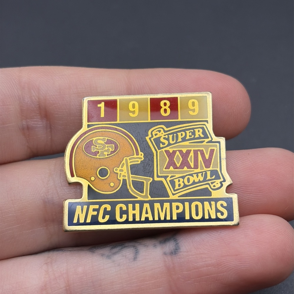 Super Bowl XXIV NFL San Francisco 49ers NFC Champions New Orleans Lapel Hat‎ Pin